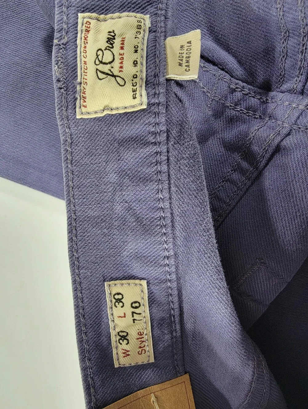 NEW J. Crew Men's 770 Straight Fit Stretch Jeans Gray Blue 30X30 NWT Denim